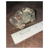 Antique metal car ashtray