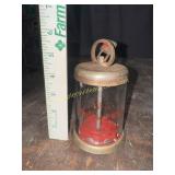 Promotional glass cylinder coin bank with lock