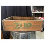 7up wooden drink crate