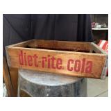 Diet rite wooden drink crate