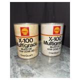 2 shell motor oil cans