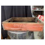Red Coca-Cola wooden drink crate