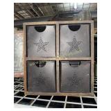 Rustic small organizer bin box