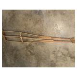 Wooden crutches