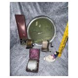 Vintage tray and mechanical pencil sharpeners