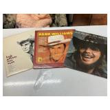3 Hank Williams Sr and Jr vinyl records