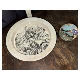 Iroquois china zodiac bowl and paperweight with