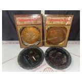 Fenton and Indiana glass commemorative plates
