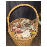 Matchbook collection in basket