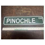 Modern Pinochle street novelty sign