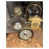 Group of modern and vintage clocks