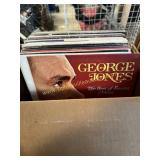 Box of vinyl records lots of country/western