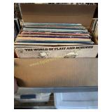 Box of vinyl records county and blue grass