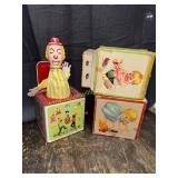 Midcentury illustrated cardboard stacking blocks