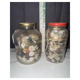 2 jars of buttons
