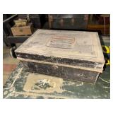 Vintage metal lock box