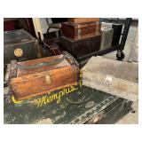 2 wooden boxes