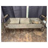 Galvanized farmhouse style caddy