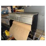 Vintage stainless steel roller rack for paper