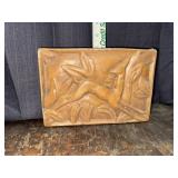 Chalk deer wall plaque
