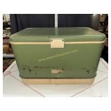 Vintage green metal thermos cooler ice chest