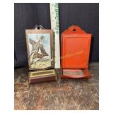2 tin match safe holders