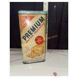 Vintage premium saltine cracker tin