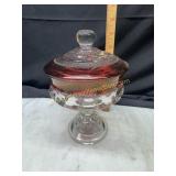 Kings crown thumbprint candy stand with cranberry