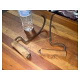 Pair of offset hay hooks