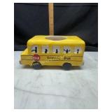 Ceramic school bus planter