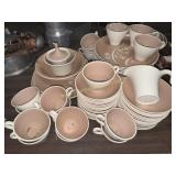 Harkerware dusty pink springtime dinnerware 16plc