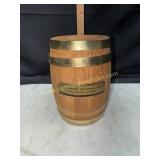 Vintage advertising barrel coin bank