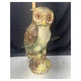 Large porcelain vintage owl statue
