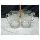 Set of 4 vintage Arcoroc Canterbury crocus mugs