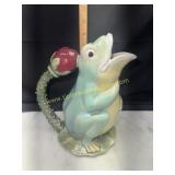 Majolica frog pitcher