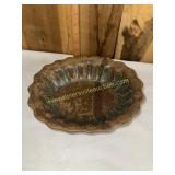 Scalloped studio pottery bowl