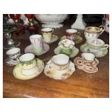 10 demitasse cups and saucers- 2 occupied japan