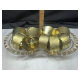 Napkin rings in dish