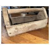 Small caddy with lead balls and misc
