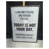 Metal today is not your day sign