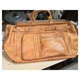 Vintage leather travel bag
