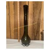 Vintage hand blown green vase