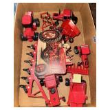 Die cast toy tractors and implements