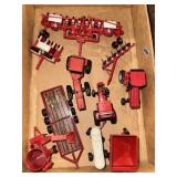 Die cast toy tractors and implements