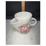 Shaving mug with roses