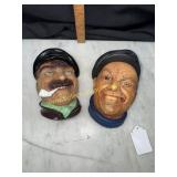 Bosson head and other chalkware head