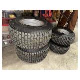 Set of new lawnmower tires