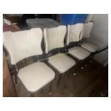 Set of 4 awesome chrome dining chairs