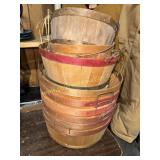 Stack of garden baskets