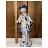 Vintage porcelain Victorian man holding a dove